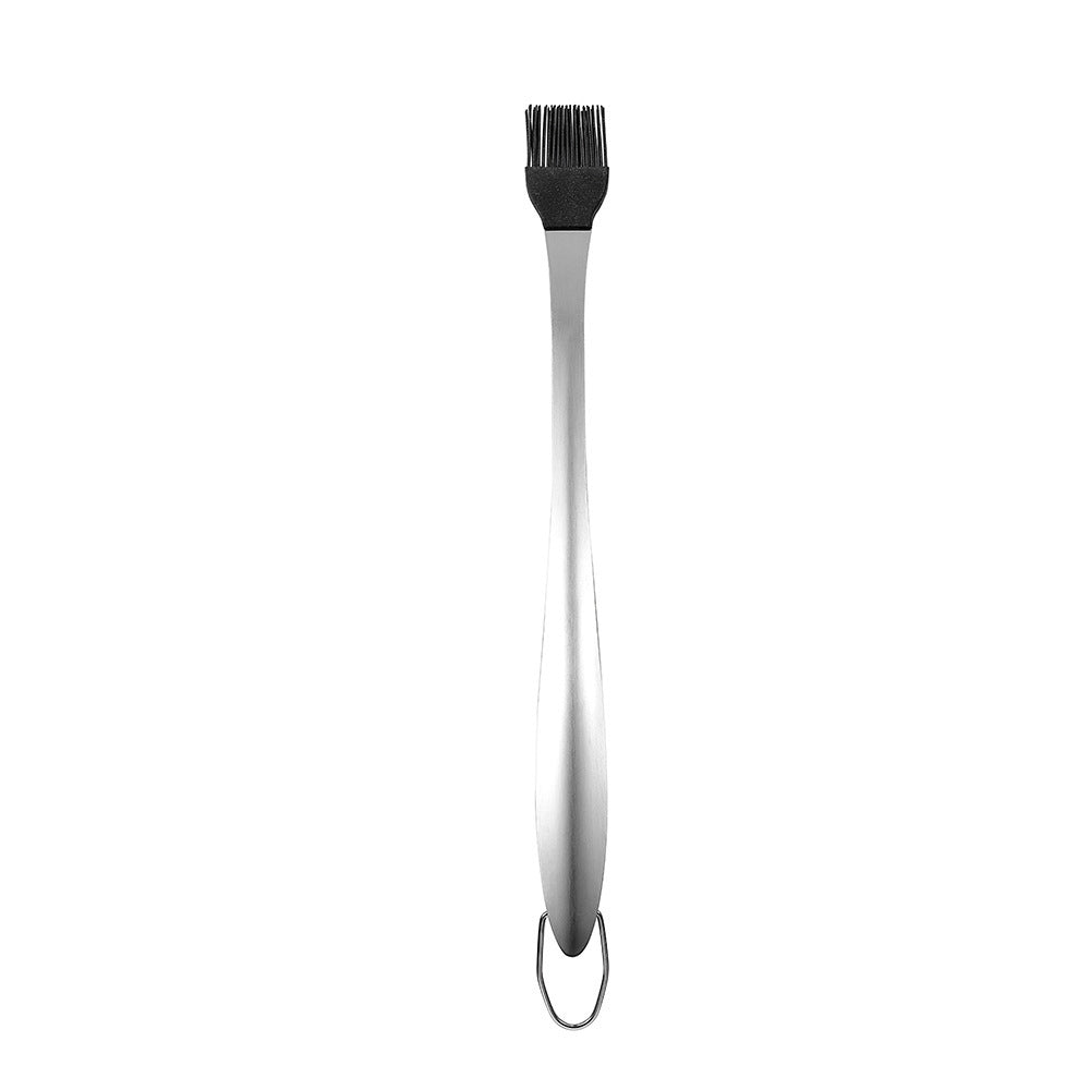 CozyNest Stainless steel 16-inch barbecue tool 5-piece set, rubber non-slip handle outdoor BBQ barbecue grill set