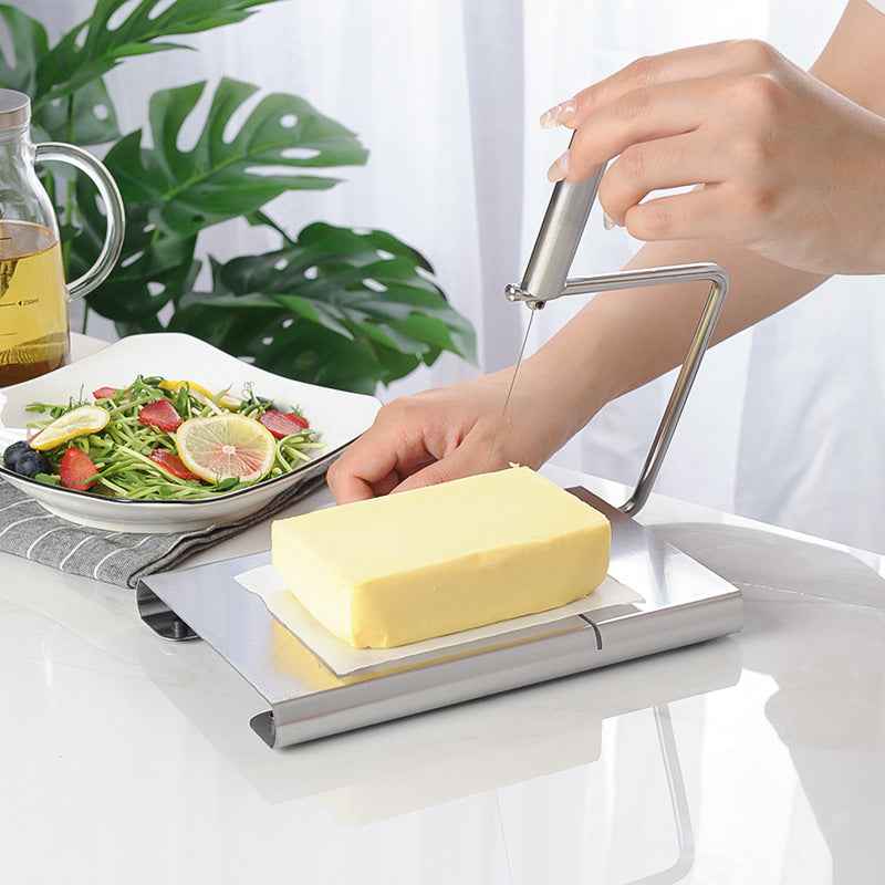 CozyNest Stainless Steel Cheese Slicer, Multifunctional Cheese Ham Slicer Cheese Cutter Kitchen Tools
