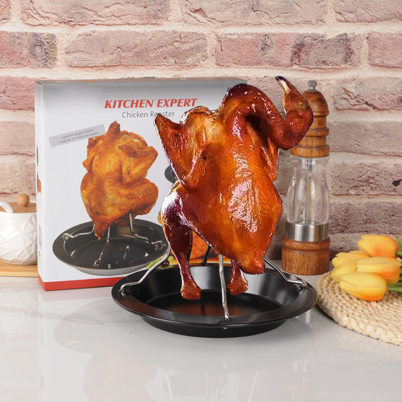CozyNest Stainless Steel Removable Turkey Rack BBQ Tools BBQ Holder
