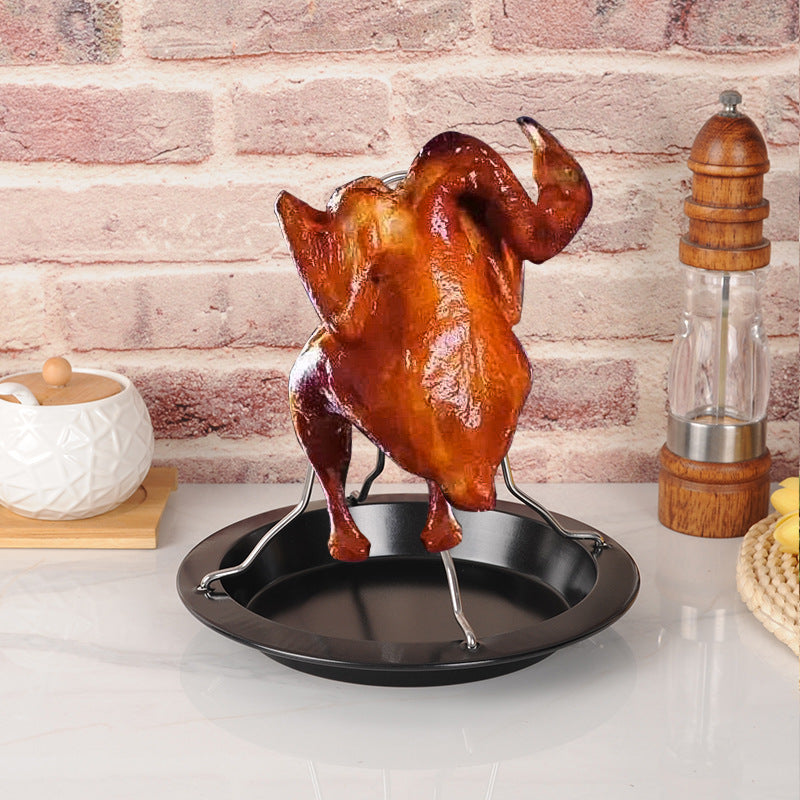 CozyNest Stainless Steel Removable Turkey Rack BBQ Tools BBQ Holder
