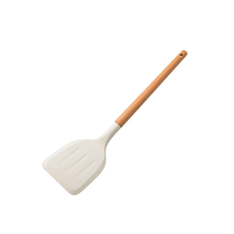 CozyNest Customized wooden handle silicone kitchen set 10-piece set, kitchen tools non-stick pan shovel spoon kitchen set