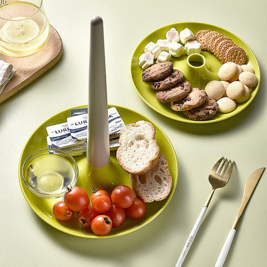 CozyNest Creative foldable plastic fruit dessert double ornament plate