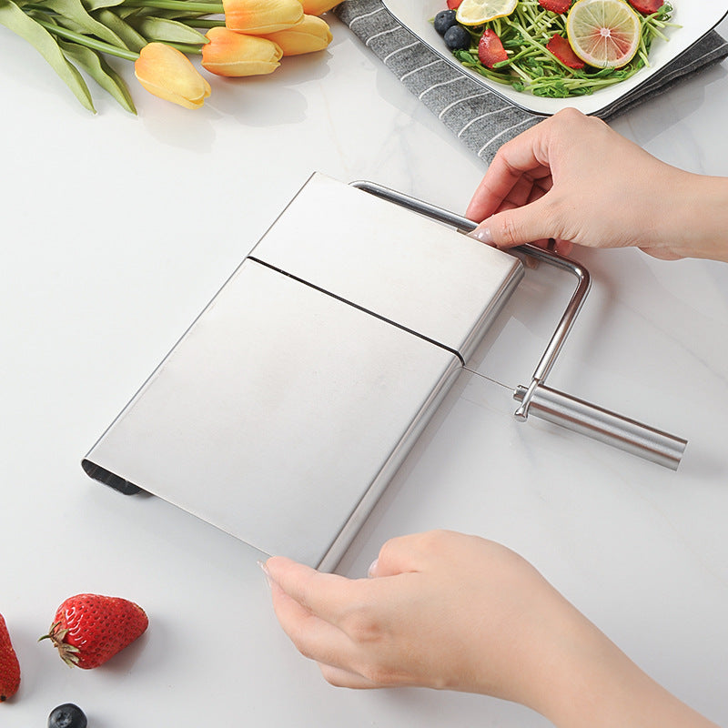 CozyNest Stainless Steel Cheese Slicer, Multifunctional Cheese Ham Slicer Cheese Cutter Kitchen Tools