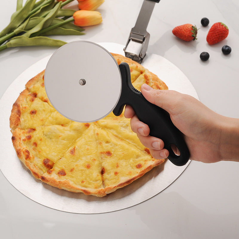 CozyNest 10 inch 12 inch stainless steel round foldable Pizza transfer spatula cake cutter two-piece set
