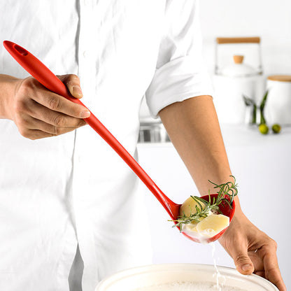 CozyNest silicone kitchenware integrated heat-resistant non-stick long  large colander spatula spoon