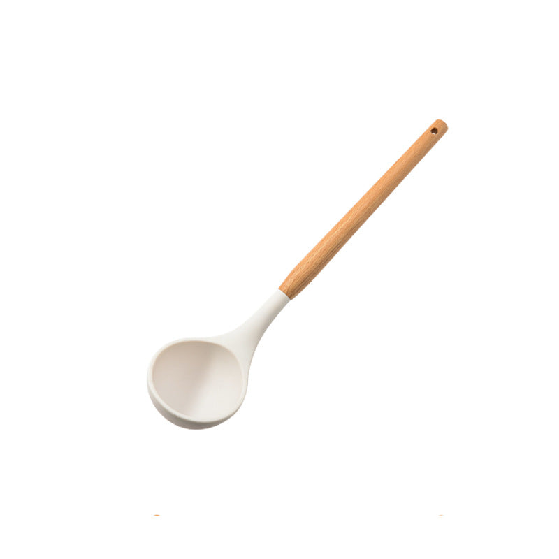 CozyNest Customized wooden handle silicone kitchen set 10-piece set, kitchen tools non-stick pan shovel spoon kitchen set