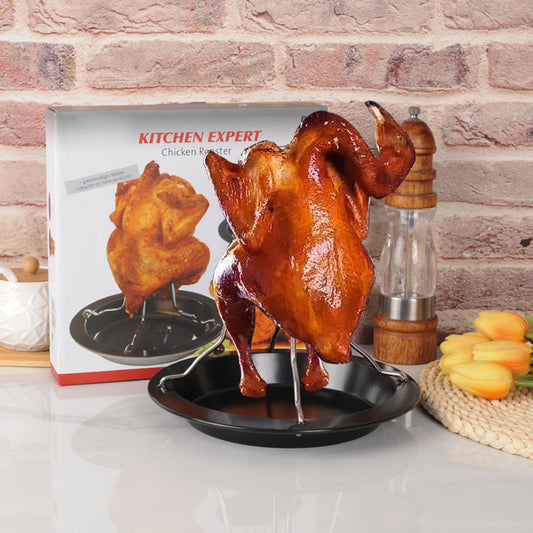 CozyNest Stainless Steel Removable Turkey Rack BBQ Tools BBQ Holder