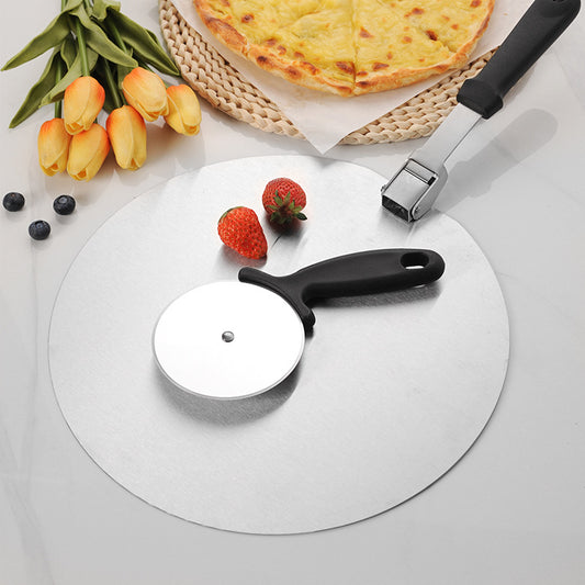 CozyNest 10 inch 12 inch stainless steel round foldable Pizza transfer spatula cake cutter two-piece set