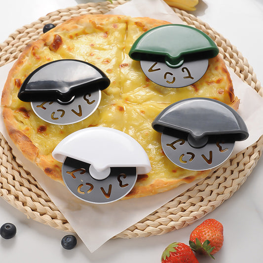 CozyNest Stainless steel round roller pizza cutter single knife wheel pizza cutter cake cutter cake cutter baking tool