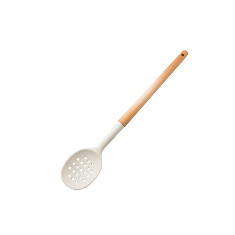 CozyNest Customized wooden handle silicone kitchen set 10-piece set, kitchen tools non-stick pan shovel spoon kitchen set