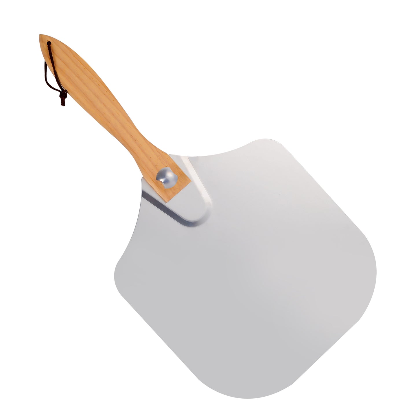 CozyNest 12 inch removable wooden handle pizza shovel, aluminum shovel, screw pizza transfer shovel, baking folding aluminum pizza shovel