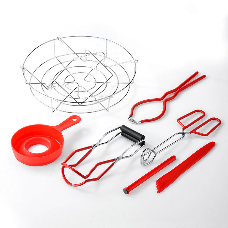 CozyNest Jam making kitchen tools 7-piece set Anti-scalding can jaw set, non-slip basket set