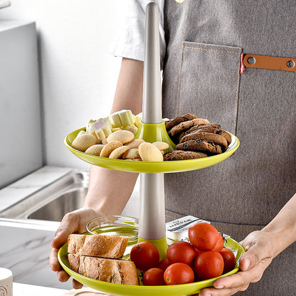 CozyNest Creative foldable plastic fruit dessert double ornament plate