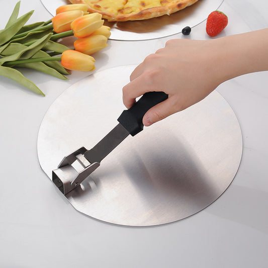 CozyNest 10 inch 12 inch stainless steel round foldable Pizza transfer spatula cake cutter two-piece set