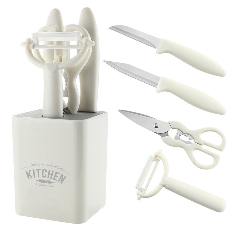 CozyNest Custom Kitchen Gadgets 5-piece Fruit Cutter Set with Storage Seat