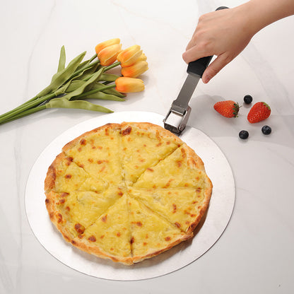 CozyNest 10 inch 12 inch stainless steel round foldable Pizza transfer spatula cake cutter two-piece set